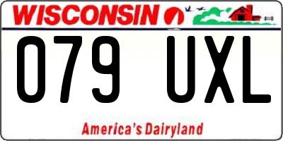 WI license plate 079UXL