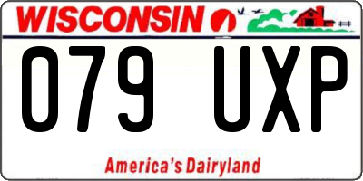 WI license plate 079UXP