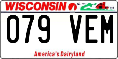 WI license plate 079VEM