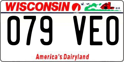 WI license plate 079VEO