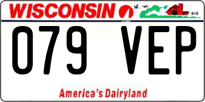 WI license plate 079VEP