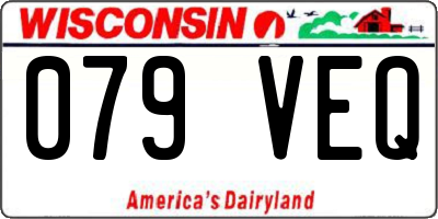 WI license plate 079VEQ