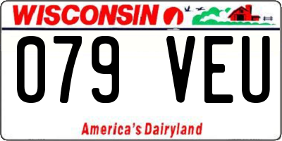 WI license plate 079VEU