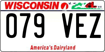 WI license plate 079VEZ