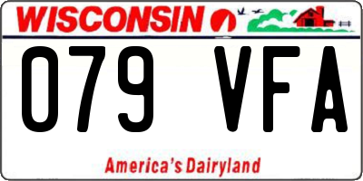 WI license plate 079VFA