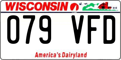 WI license plate 079VFD