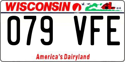 WI license plate 079VFE