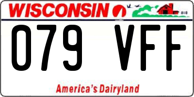 WI license plate 079VFF