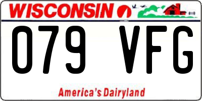 WI license plate 079VFG