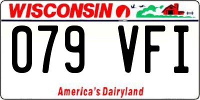 WI license plate 079VFI