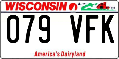 WI license plate 079VFK