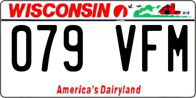 WI license plate 079VFM