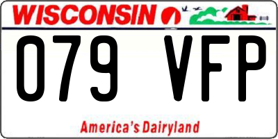 WI license plate 079VFP
