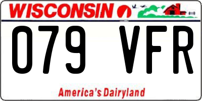WI license plate 079VFR