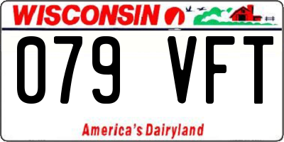 WI license plate 079VFT