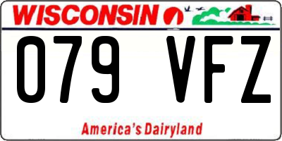 WI license plate 079VFZ