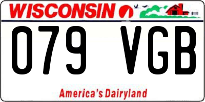 WI license plate 079VGB