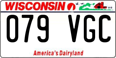 WI license plate 079VGC