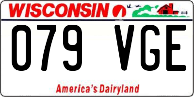 WI license plate 079VGE