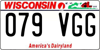 WI license plate 079VGG