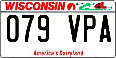 WI license plate 079VPA