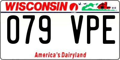 WI license plate 079VPE