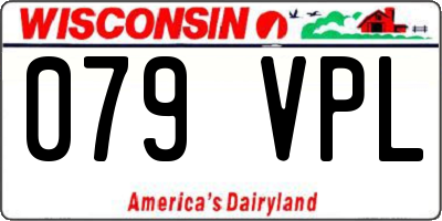 WI license plate 079VPL