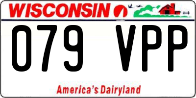 WI license plate 079VPP