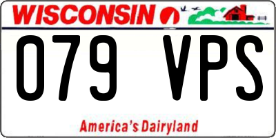 WI license plate 079VPS