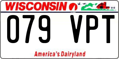 WI license plate 079VPT