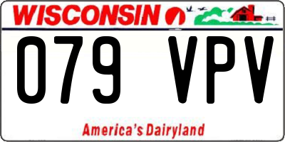 WI license plate 079VPV