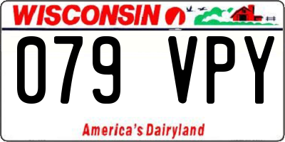 WI license plate 079VPY