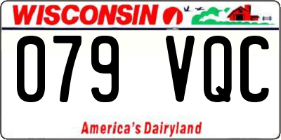WI license plate 079VQC