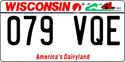 WI license plate 079VQE