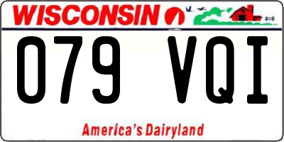 WI license plate 079VQI