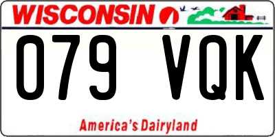 WI license plate 079VQK