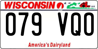 WI license plate 079VQO