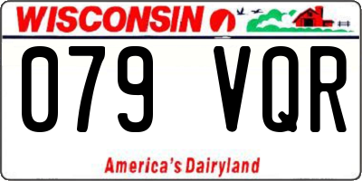 WI license plate 079VQR