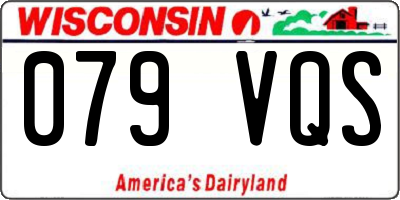 WI license plate 079VQS