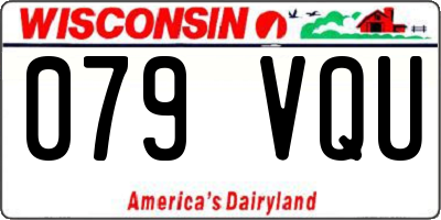 WI license plate 079VQU