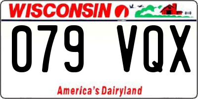 WI license plate 079VQX