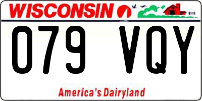 WI license plate 079VQY