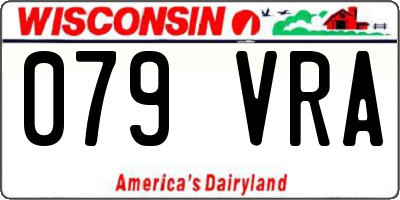 WI license plate 079VRA