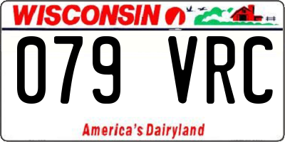 WI license plate 079VRC