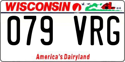 WI license plate 079VRG