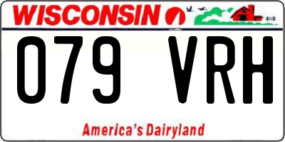 WI license plate 079VRH