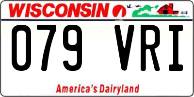 WI license plate 079VRI