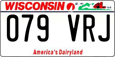 WI license plate 079VRJ