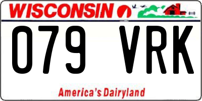 WI license plate 079VRK