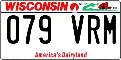 WI license plate 079VRM